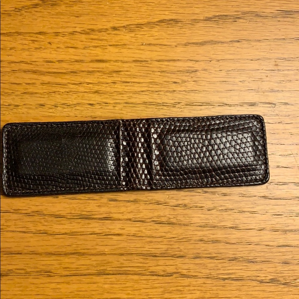 Magnetic leather money clip